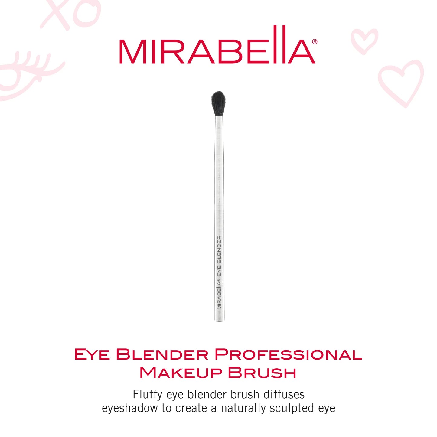 Mirabella Blending Eyeshadow Brush, Premium Professional Makeup Brush Collection, Cruelty-Free Synthetic Bristle Brush with Hand-Sculpted Brushed Beauty & Personal Care Mirabella