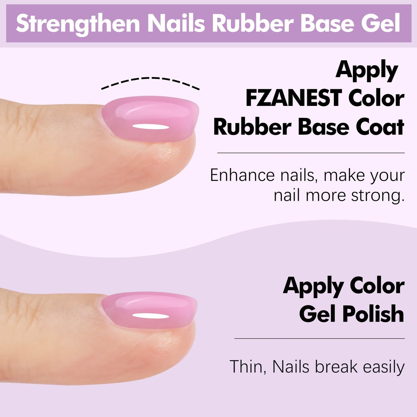 FZANEST Builder Gel Nail Kit, Milky White Sheer Jelly Nude Pink 6 Colors Rubber Base Builder Gel For Nails Strengthener Extension Gel Nail Art Salon Beauty and Personal Care FZANEST