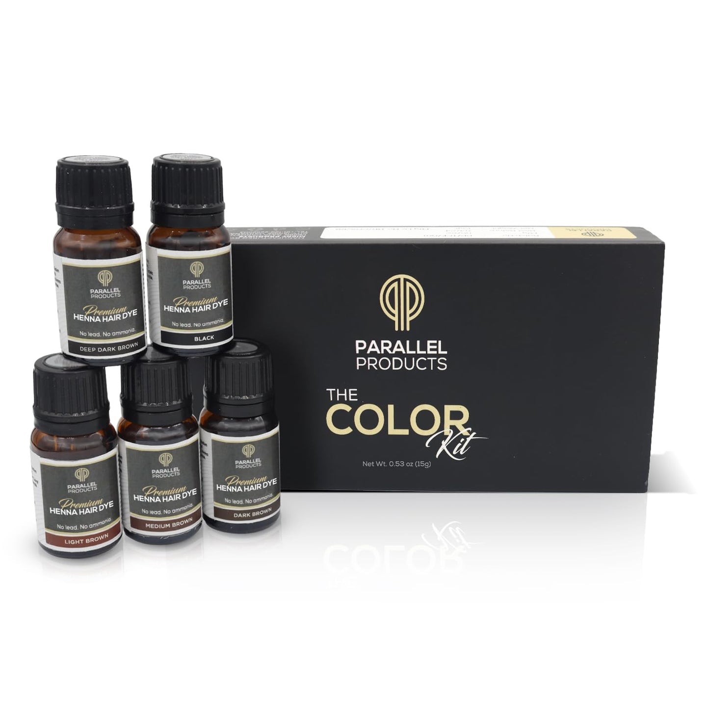Parallel Products Henna Color Kit - Professional Hair Tint and Root Touch Up - 3 Gram Mini-Collection for Grey Coverage Beauty & Personal Care PARALLEL PRODUCTS