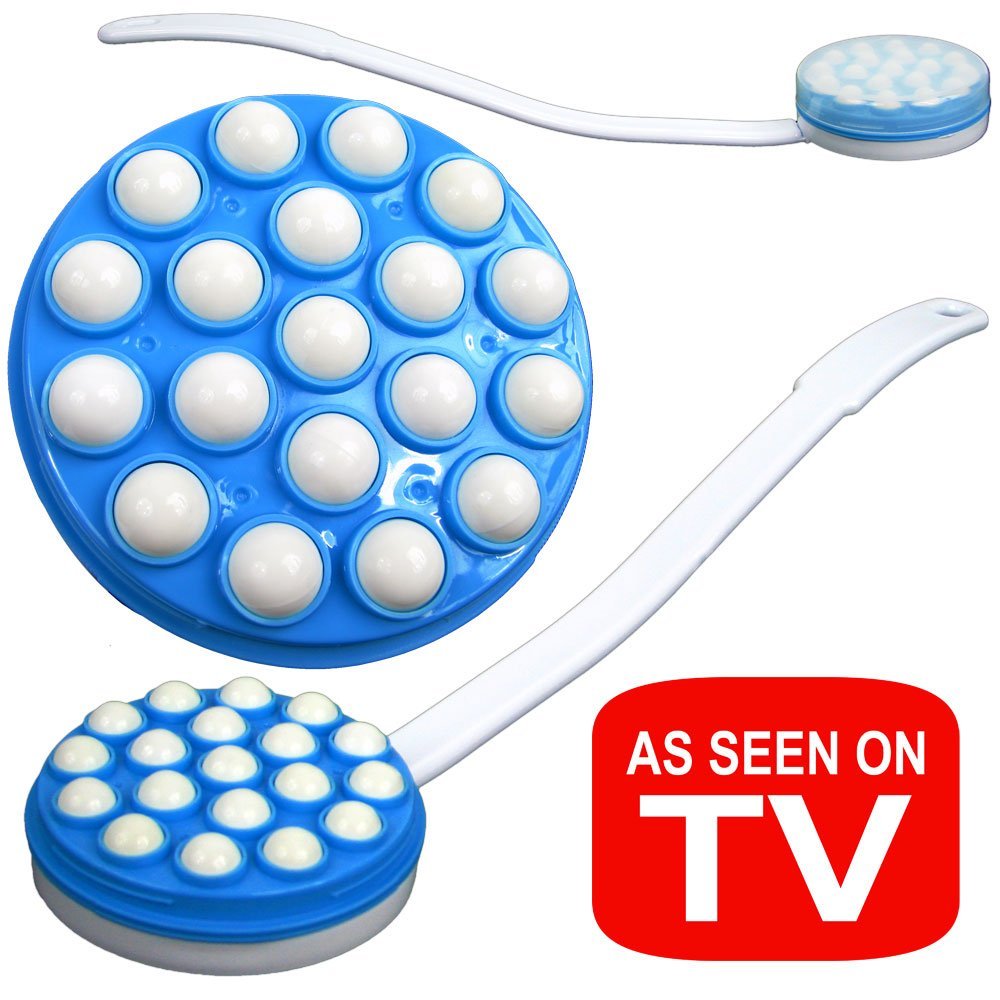 Lotion Applicator for Back - Long Handled Roll-On Dispenser and Handheld Back Massager - Wand for Applying Sunscreen, Cream, or Shower Gel by Remedy Beauty and Personal Care Trademark Global