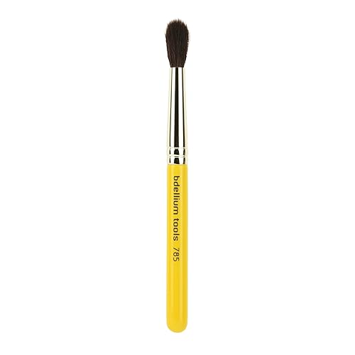 Bdellium Tools Professional Makeup Brush - Travel 785 Tapered Blending - Short Wooden Handle for Convenient Travel, For Applying Shadow (Yellow, 1pc) Beauty & Personal Care BDELLIUM TOOLS