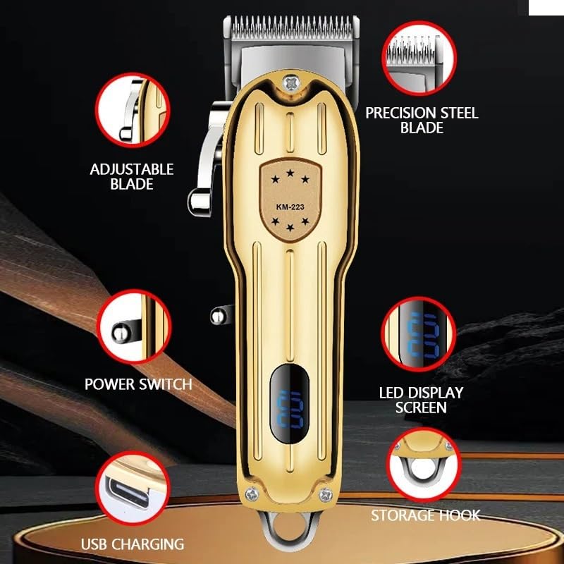 QDKVTNDJZ Mens Hair Clippers, Professional Barber for Cutting Cordless Corded Rechargeable Beard Trimmer for Men Beauty and Personal Care QDKVTNDJZ
