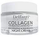 Delfanti-Milano • COLLAGEN REJUVENATING AND NOURISHING Night Cream • Face and Neck Moisturizer with BLACK PEARL and RED ALGAE GEL• Made in Italy Beauty & Personal Care Delfanti-Milano