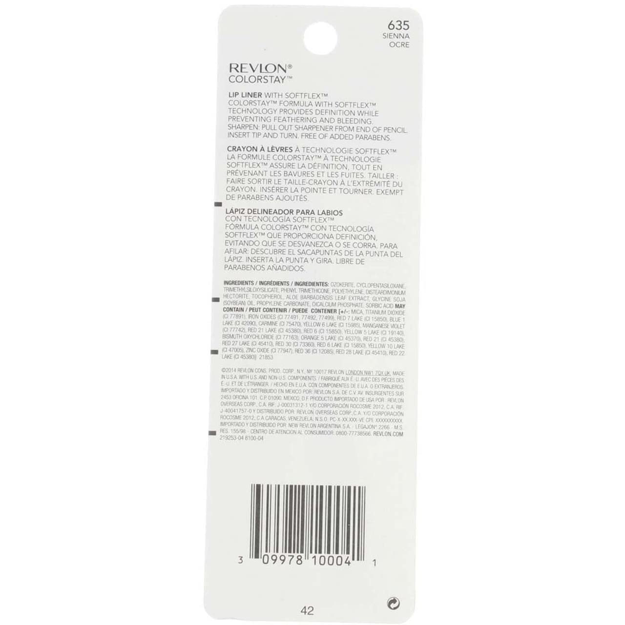 Revlon ColorStay Lipliner with SoftFlex, Sienna 635, 0.01 Ounce Beauty & Personal Care REVLON