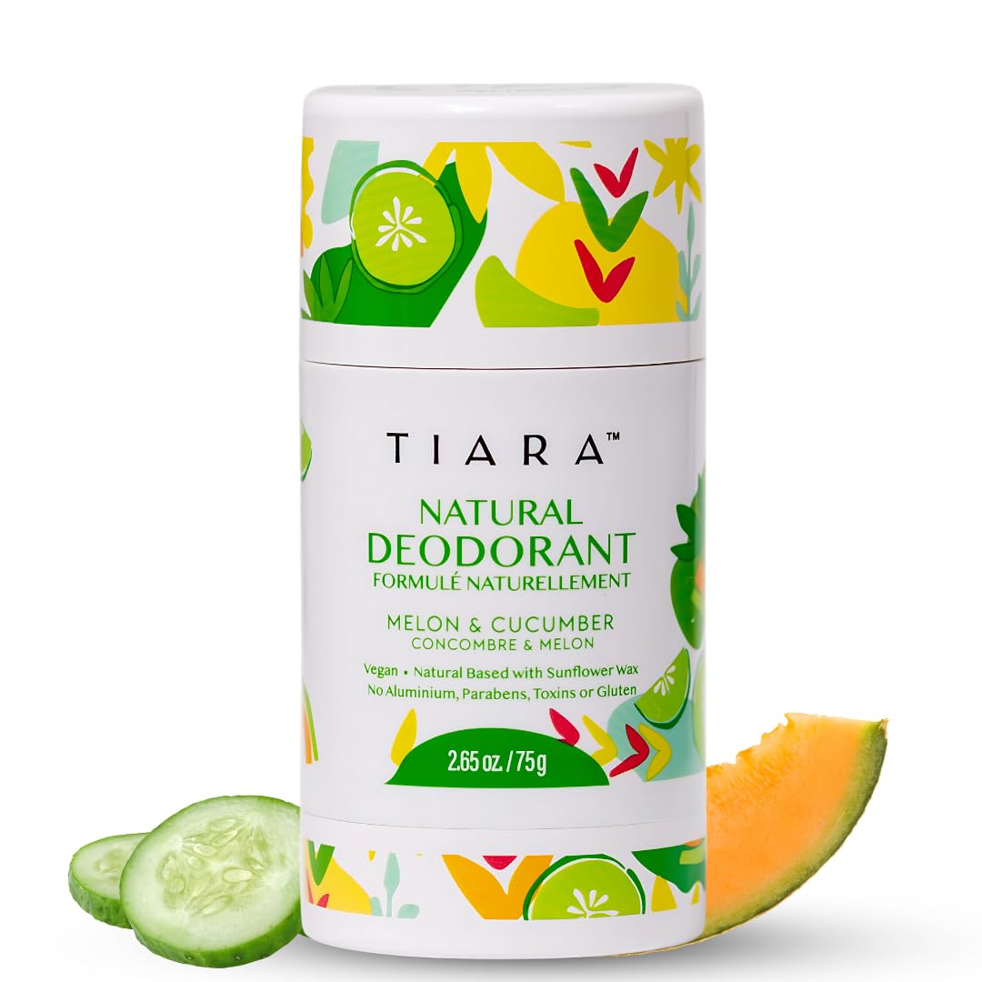 TIARA Natural Aluminum Free Deodorant for Women & Men - Long Lasting Odor Protection, Whole Body Deodorant, Non Toxic, Paraben Free, Vegan, 24 Hour Beauty and Personal Care TIARA Shower Cap