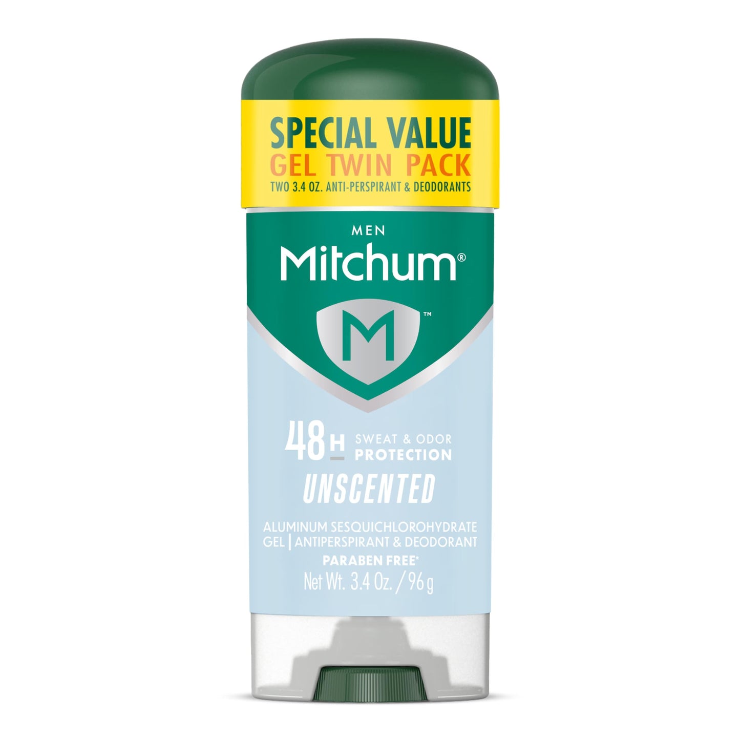 Mitchum Men’s Triple Odor Protection Antiperspirant & Deodorant Gel, Unscented, 48HR Protection, 2 pack Beauty and Personal Care Mitchum