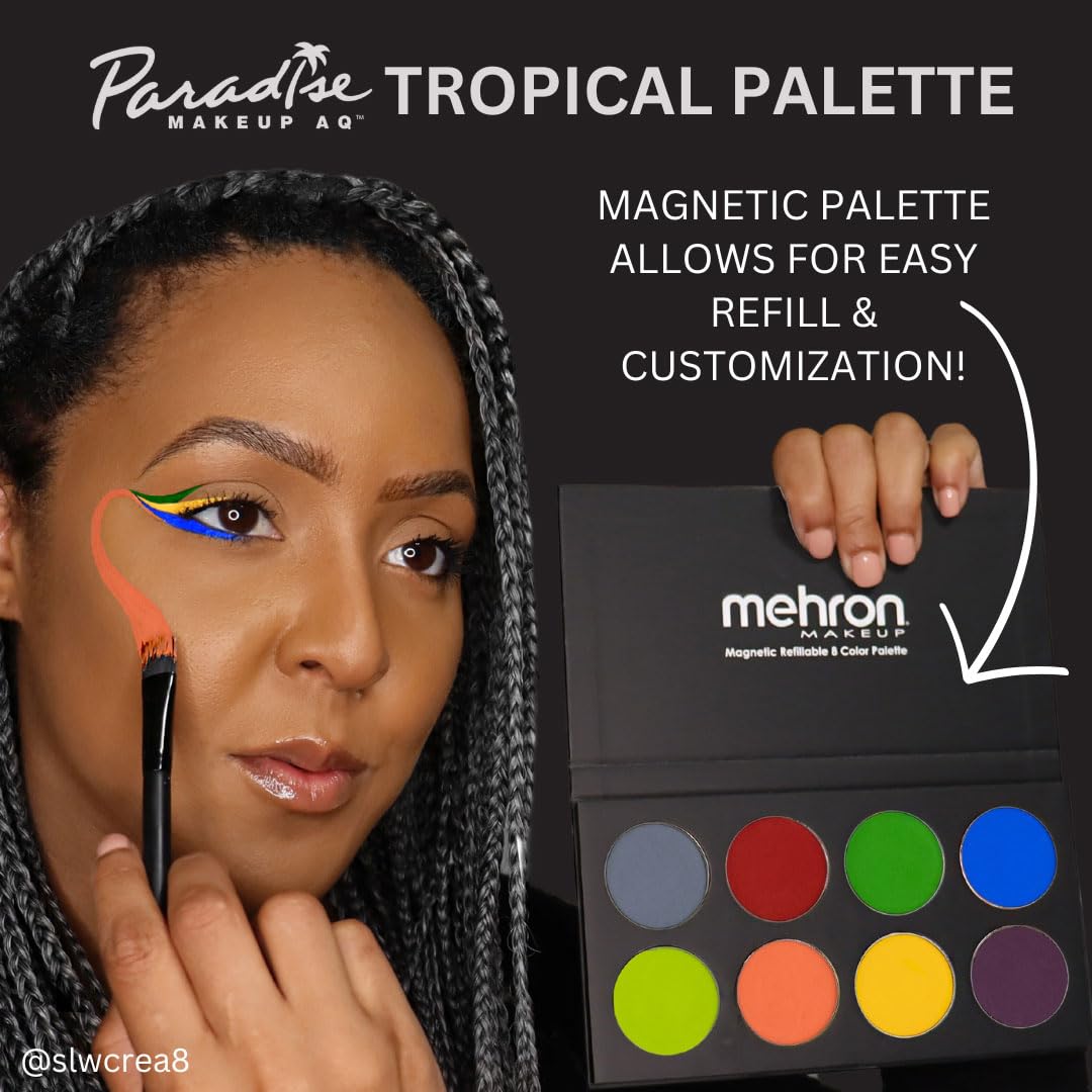 Mehron Makeup Paradise AQ - TROPICAL PALETTE, Water-Activated Face Paint