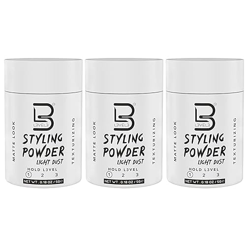 L3 Level 3 Travel Styling Powder - Small 0.18 oz for Travel - Natural Look Mens Powder Beauty & Personal Care L3