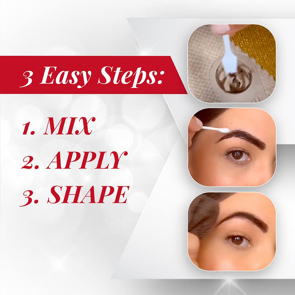Ardell Brow Tint Kit Medium Brown - Eyebrow Tint, Long-Lasting Brow Color with Natural Extracts, Complete Eyebrow Tint Set, 1 Pack Beauty & Personal Care Ardell
