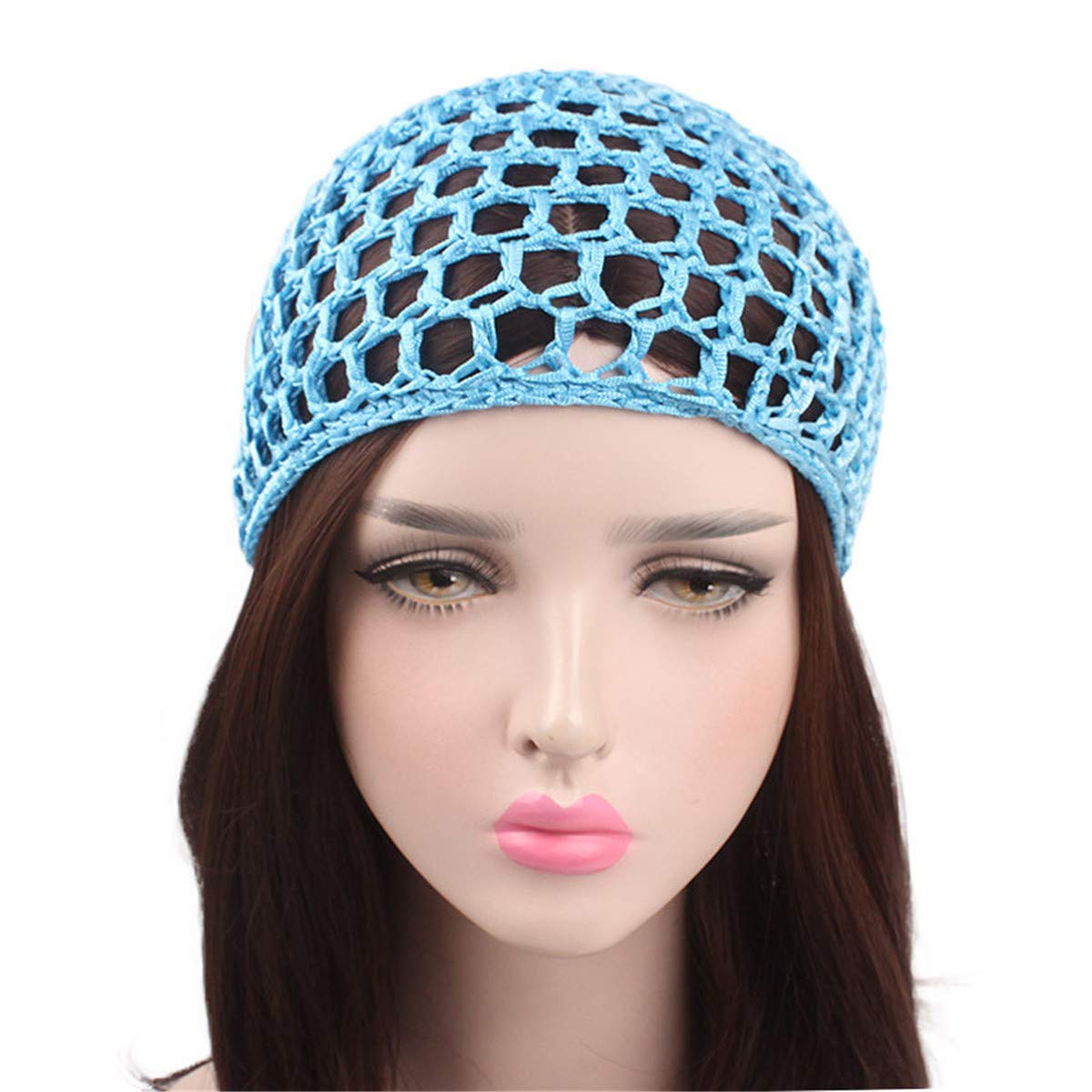 Qianmome Women Soft Rayon Snood Hat Hair Net Crocheted Hair Net Cap Mix Colors Beauty and Personal Care Qianmome