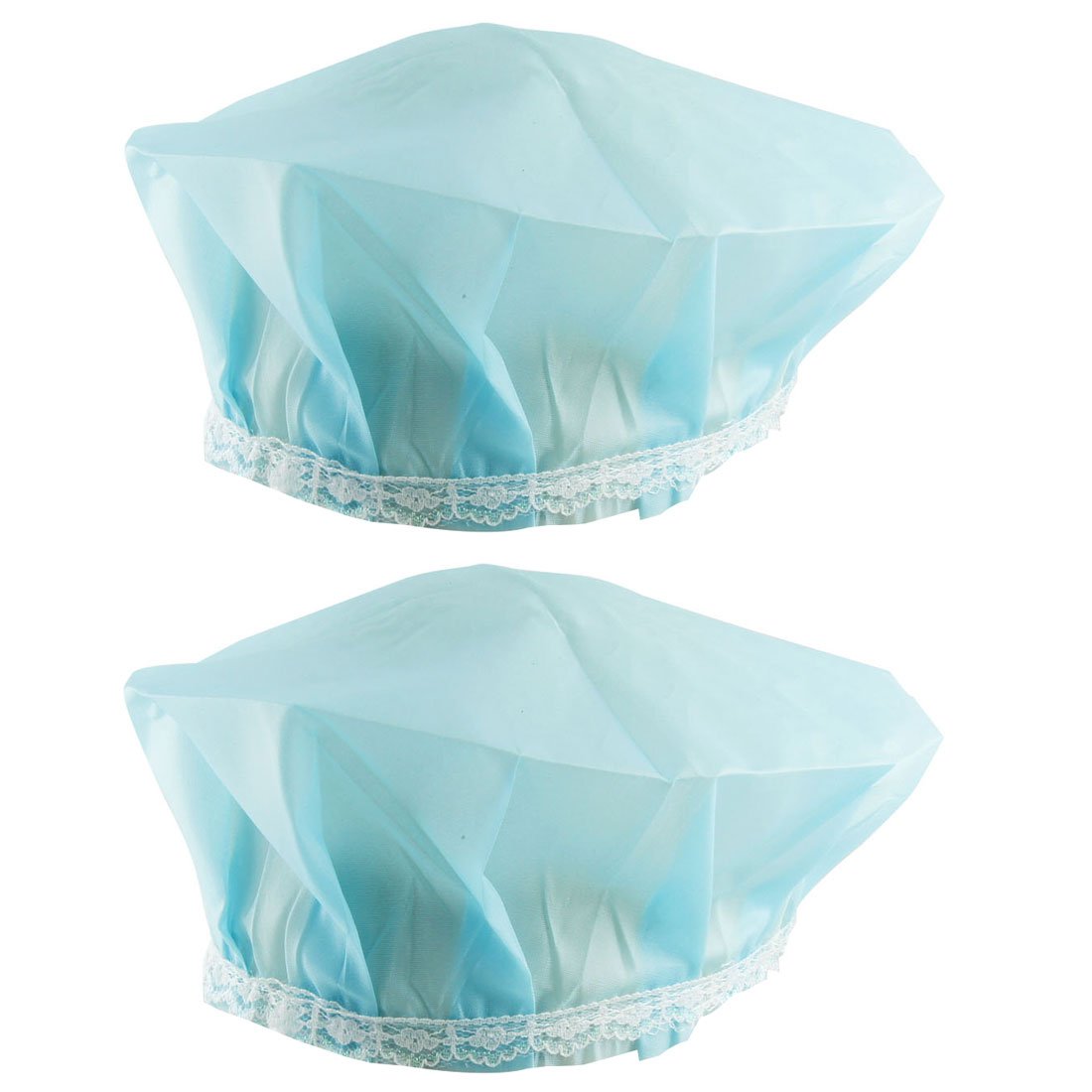 Ruilogod Polyester Women Bouffant Spa Shower Cap Bath Hat 2 Pcs Baby Blue (id: 8c3 e06 0d8 ed4 7df Beauty and Personal Care Ruilogod