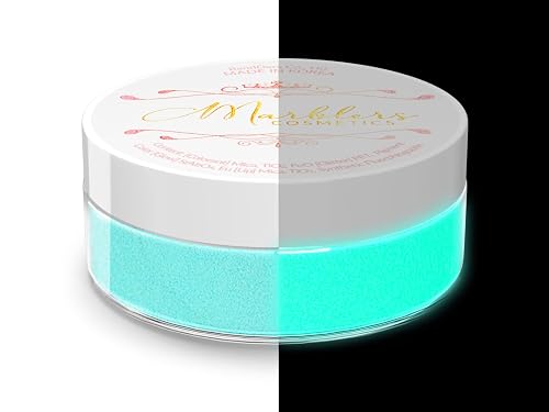 MARBLERS Glow-in-The-Dark Powder [Glow Lagoon] 0.28oz (8g) | Matte| Dye | Pigment | Non-Toxic | Vegan | Cruelty-Free | Eyeshadow, Nail Polish, Nail Beauty & Personal Care MARBLERS