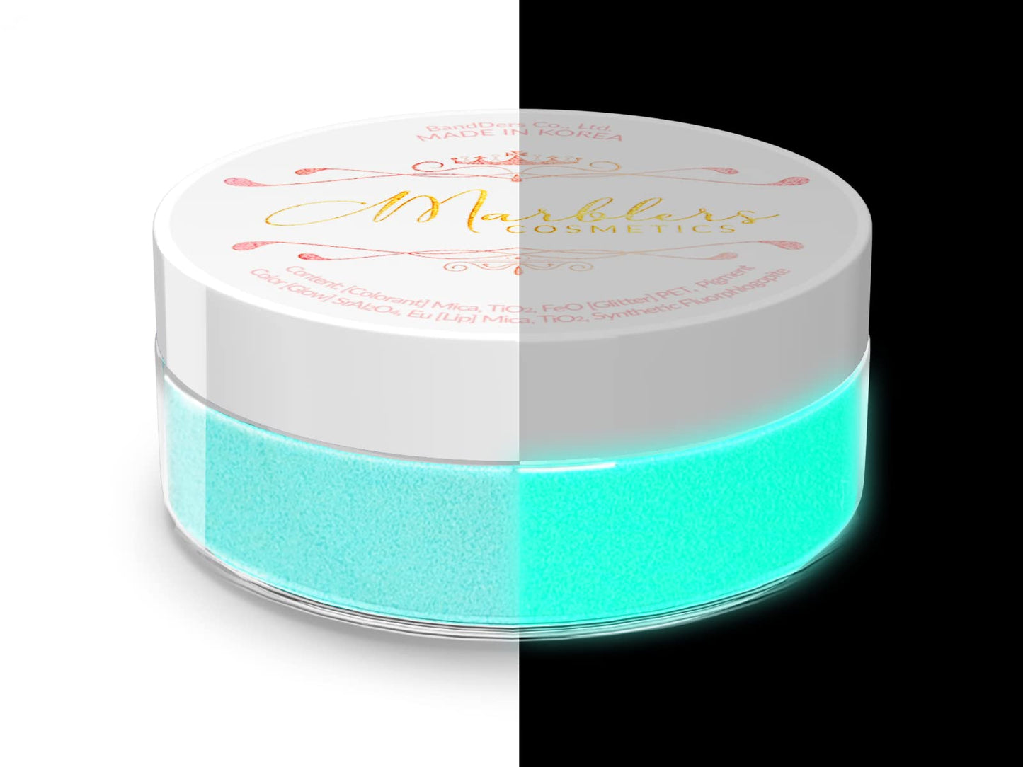 MARBLERS Glow-in-The-Dark Powder [Glow Lagoon] 0.28oz (8g) | Matte| Dye | Pigment | Non-Toxic | Vegan | Cruelty-Free | Eyeshadow, Nail Polish, Nail Beauty & Personal Care MARBLERS