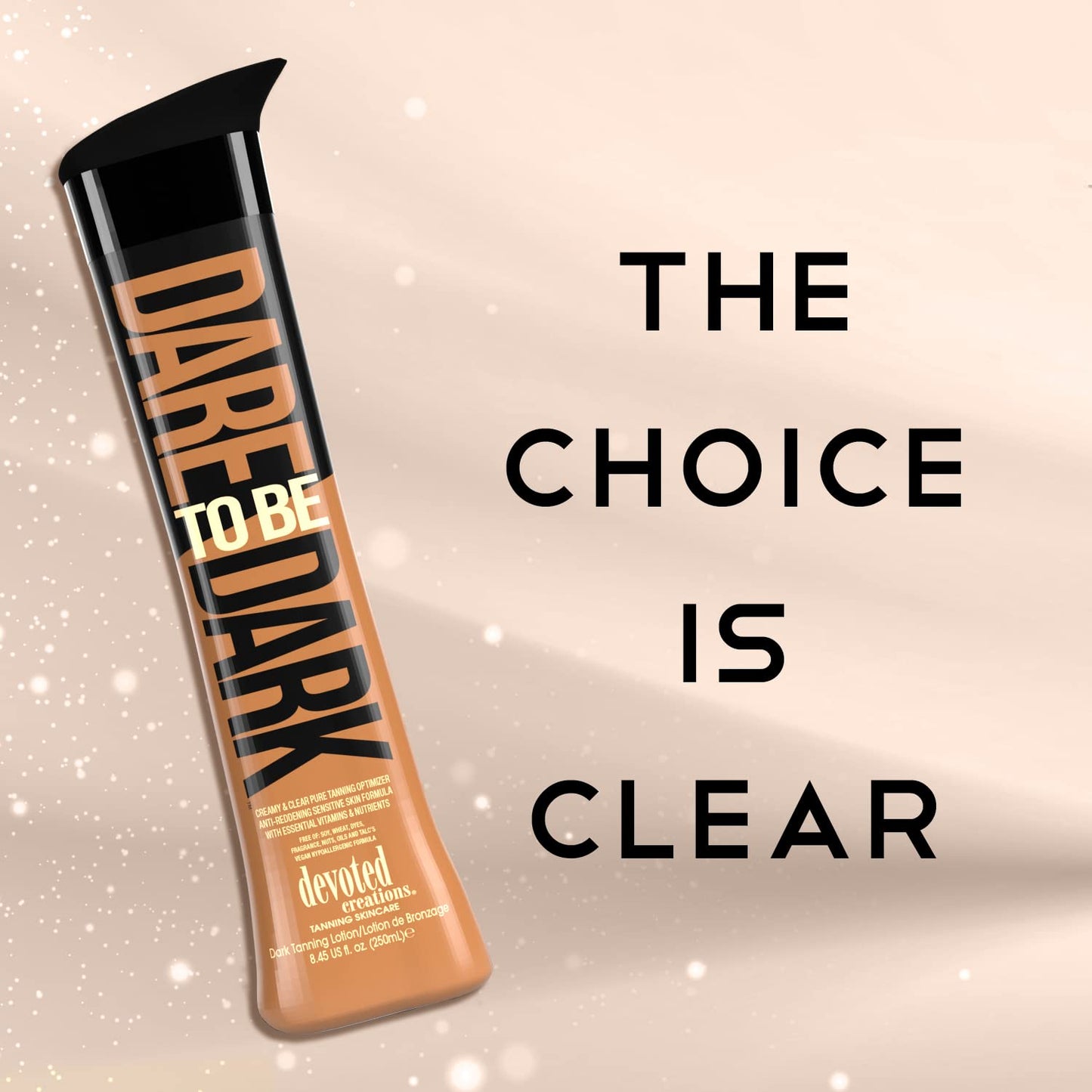 Devoted Creations Dare to be Dark Tanning Lotion - Creamy and Clear Pure Tanning Optimizer, Anti-Reddening, Sensitive Skin Formula with Essential Beauty & Personal Care Devoted Creations