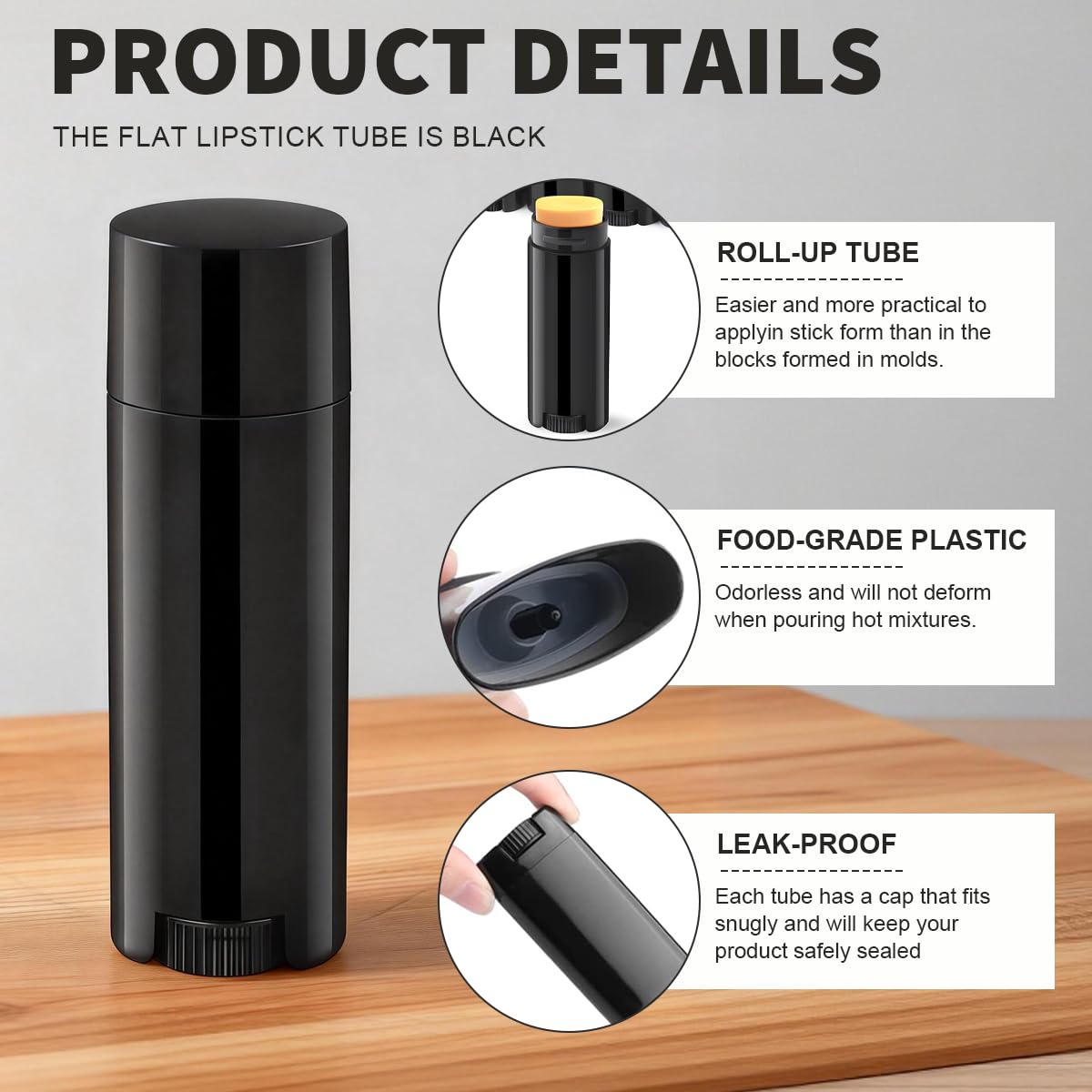 erioctry 4.5g 0.15oz Empty Refillable Plastic DIY Lipstick Lip Balm Lip Gloss Tubes Holder Containers Oval Deodorant Crayon Tube Pipe Bottle Case Beauty & Personal Care erioctry