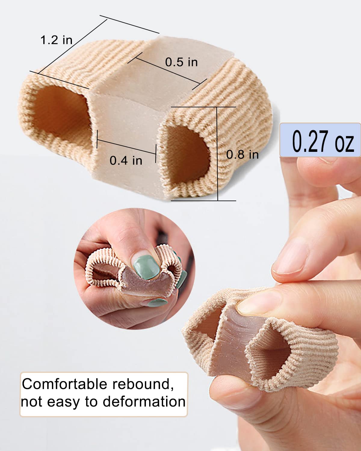 Golbylicc Bunion Toe Separators for Overlapping Toes Women Men, Gel Toe Spacers Bunion Corrector with 2 Loops for feet, Hammer Toe Straightener (2PC) Beauty and Personal Care Golbylicc