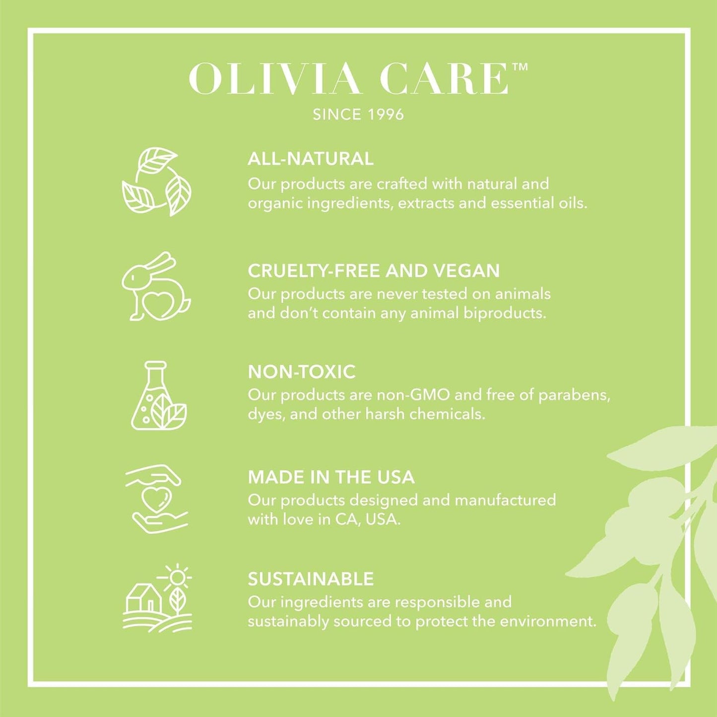Olivia Care Bath & Body Bar Verbena Soap 4 Pack Gift Box Organic, Vegan & Natural Contains Olive Oil Repairs, Hydrates, Moisturizes & Deep Cleans Good Beauty & Personal Care Olivia Care