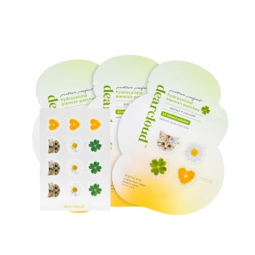 dearcloud Hydrocolloid Blemish Patches - 36 Count - Pimple Patches for Face, Acne Spot Treatment With Niacinamide & Salicylic Acid (Picture Perfect Beauty & Personal Care dearcloud