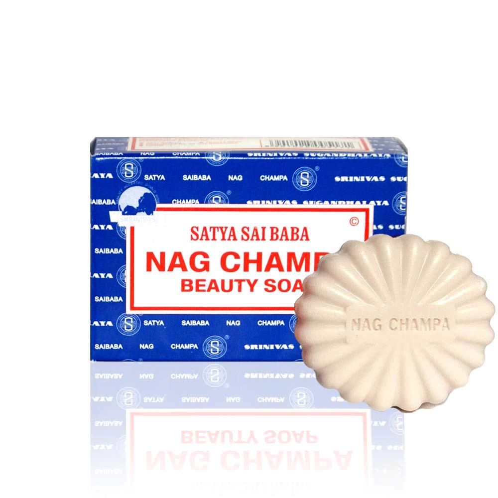 Satya Nag Champa: Sai Baba Natural Soap, Large, 150 g, 5 oz, 4 Piece Beauty & Personal Care Satya