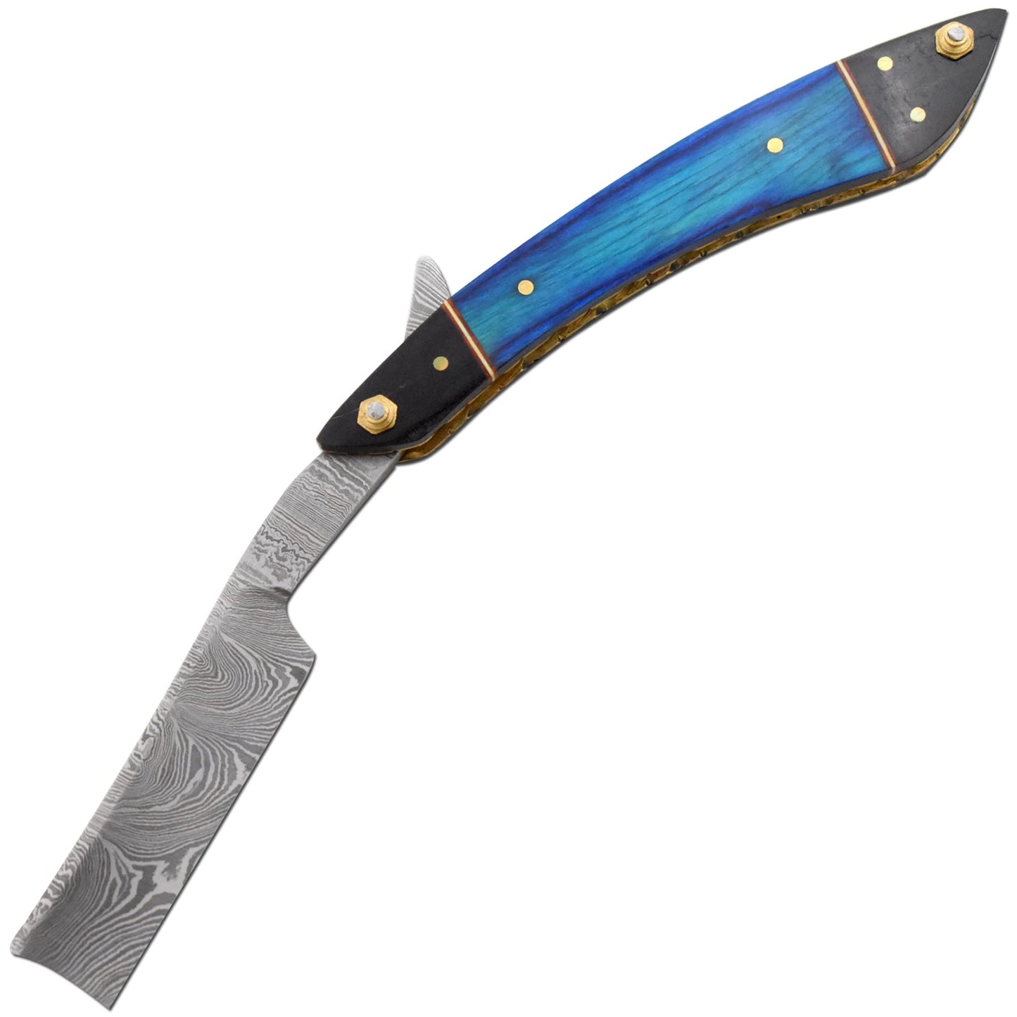 Old Ram Straight Razor - Straight Edge-Razor Sharp High Hardness Real Damascus Steel Cutthroat Straight Edge-Blade - Barber Razor (327) Beauty and Personal Care Old Ram