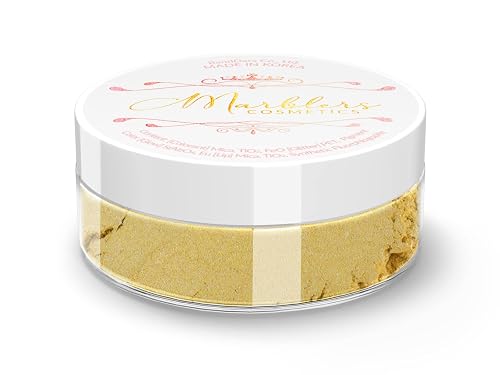 MARBLERS Fine Natural Mica Powder [Eggshell Yellow] 0.11oz (3g) | Highly Pigmented | Non-Toxic, Vegan, Cruelty-Free | Eyeshadow, Body Butter, Nail Beauty & Personal Care MARBLERS