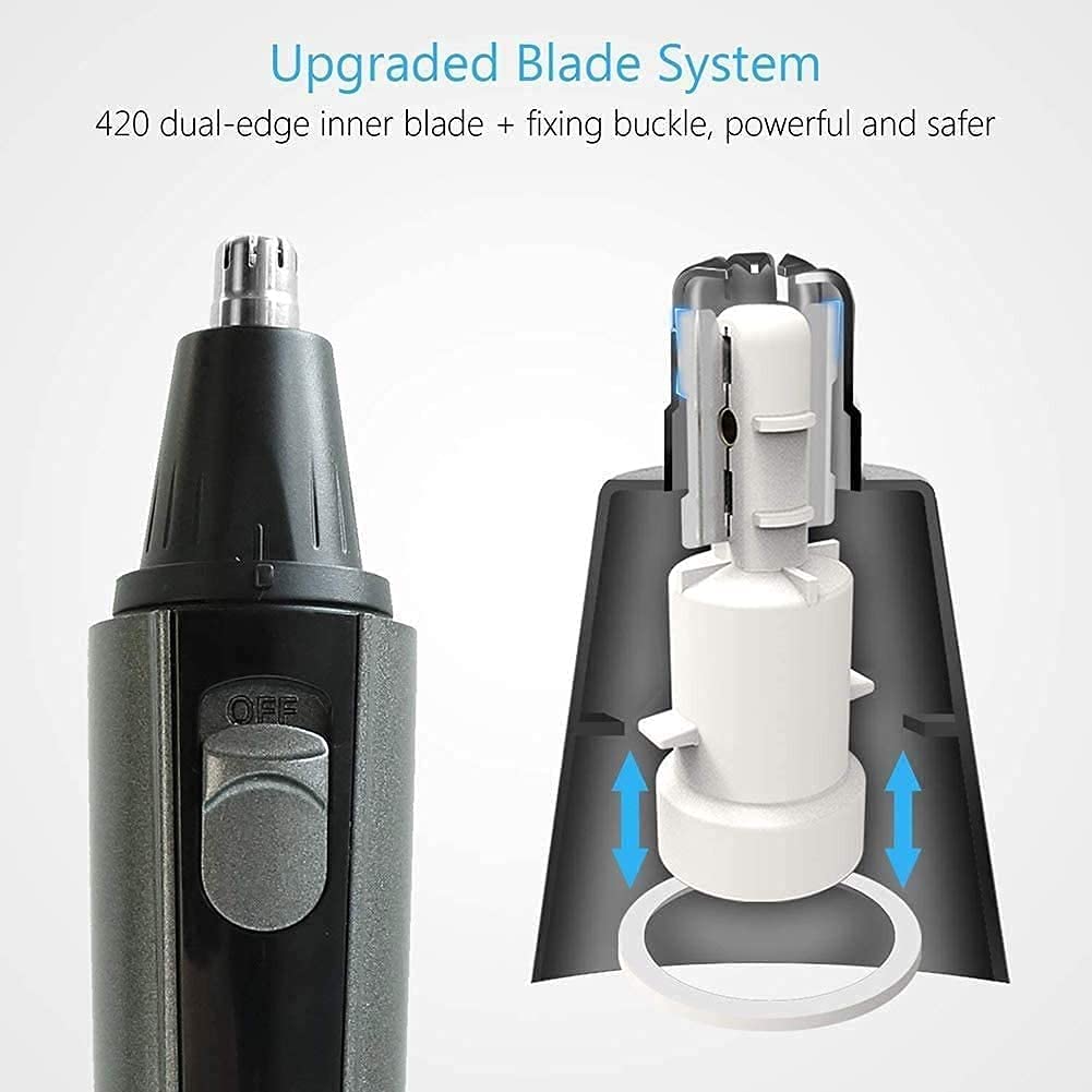 LEONYS Nose and Ear Hair Trimmer Men's Wet/Dry Trimmer, Portable Ear Nose Hair Trimmer, Battery-Operated, Waterproof Stainless Steel Head Cleaning Beauty and Personal Care LEONYS