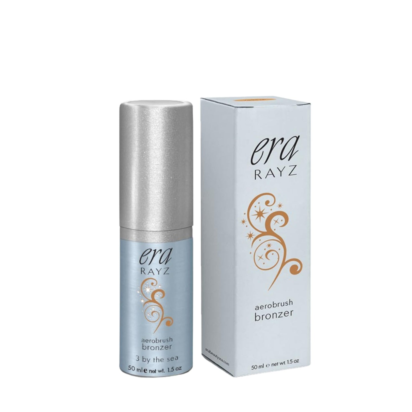 ERA Rayz Spray on Bronzer (3 by the Sea, 1.5 oz) - Airbrush Makeup, Everyday, Buildable, Professional Cosmetics by Era Beauty, Dark Bronze Beauty & Personal Care ERA Beauty
