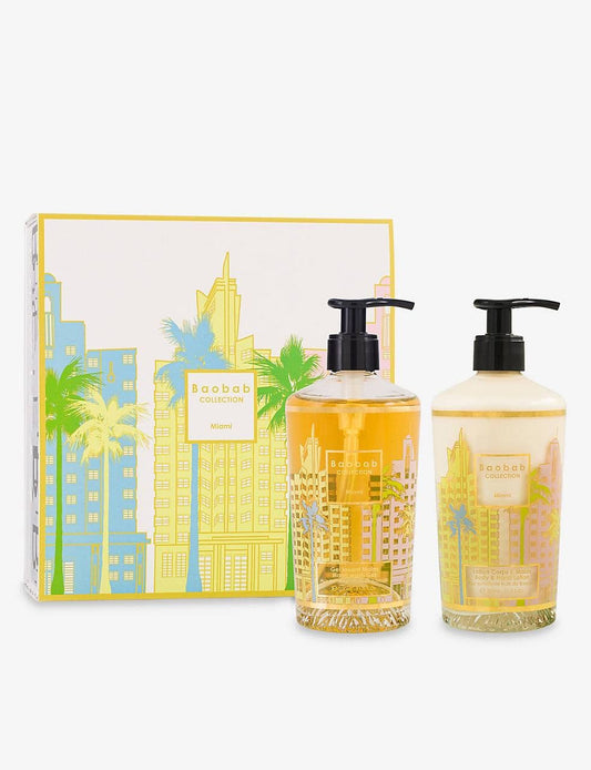 BAOBAB COLLECTION Miami hand lotion and hand cleansing gel giftbox Beauty & Personal Care Baobab Collection