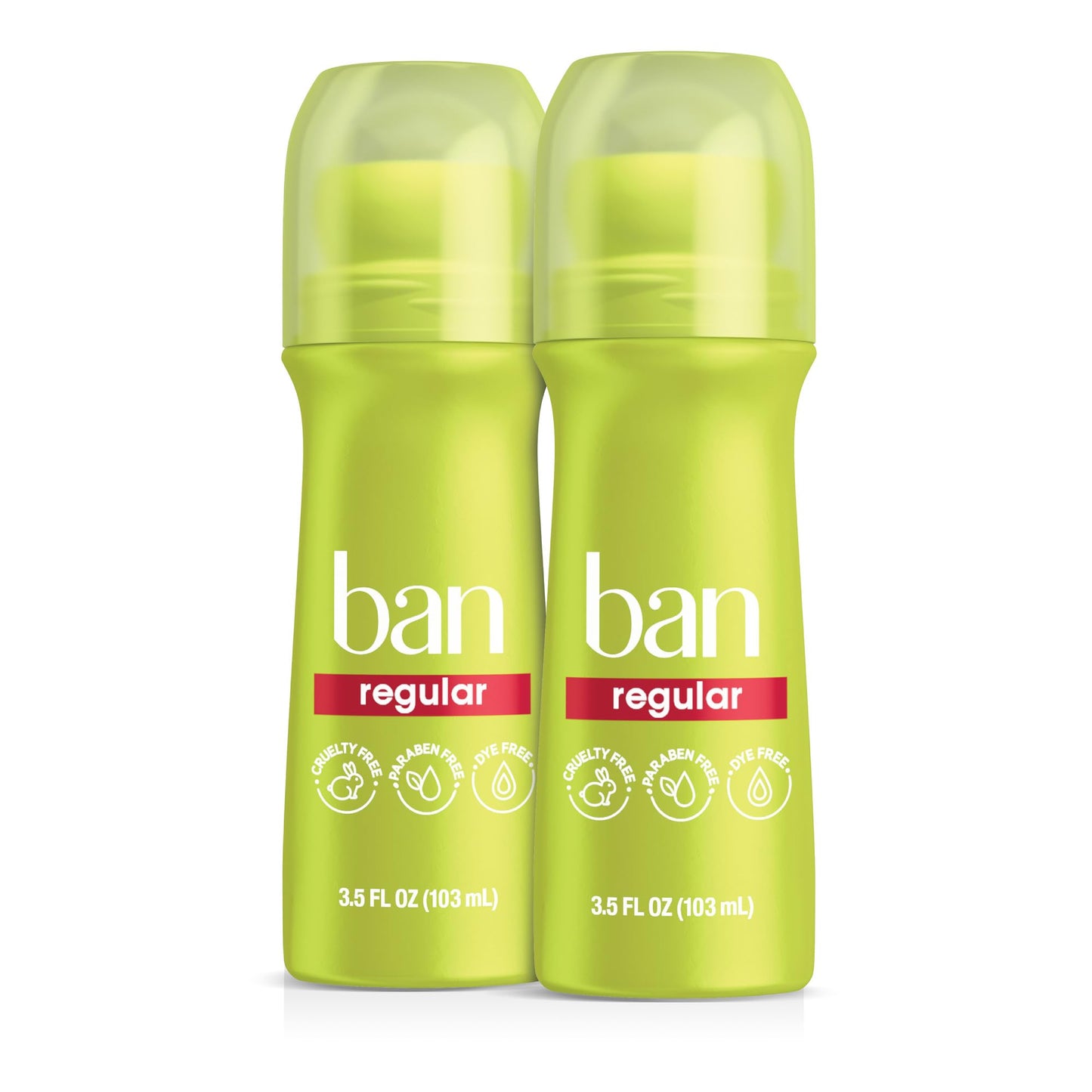 Ban Invisible Roll-on Antiperspirant Deodorant for Women and Men, 24-Hour Underarm Odor & Sweat Protection, Regular, 3.5 Oz, Pack of 2 Beauty and Personal Care Ban