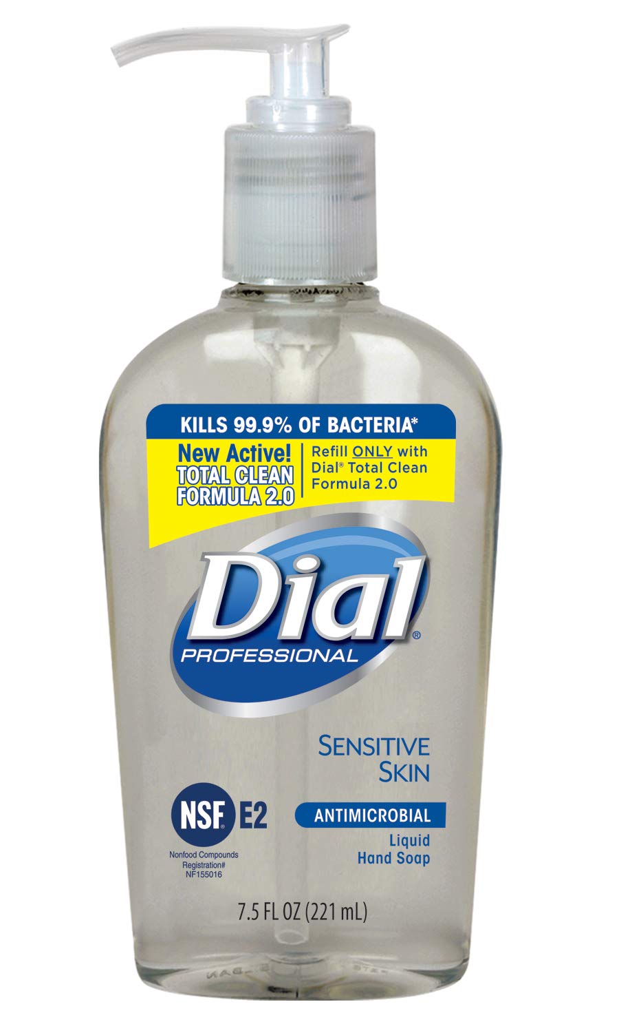 Dial Professional Sensitive Skin Antibacterial Liquid Hand Soap, 7.5 OZ Pump Bottle (Pack of 12) Beauty & Personal Care Dial
