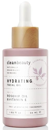 Clean Beauty Hydrating Rose Petal Facial Oil with Rosehip Oil & Vitamin E, Reduce Fine Lines & Dark Spots, Moisturize & Nourish, USA Made (1.83 fl oz) Beauty & Personal Care Clean Beauty
