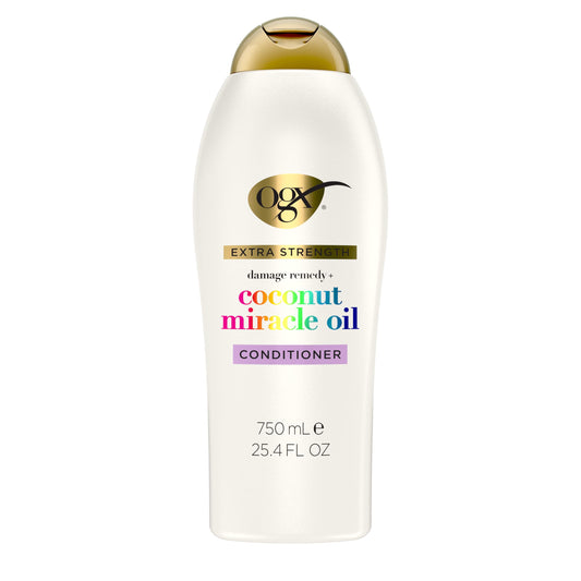 OGX Extra Strength Damage Remedy + Coconut Miracle Oil Conditioner for Dry, Frizzy or Coarse Hair, Hydrating & Flyaway Taming Conditioner Beauty & Personal Care OGX