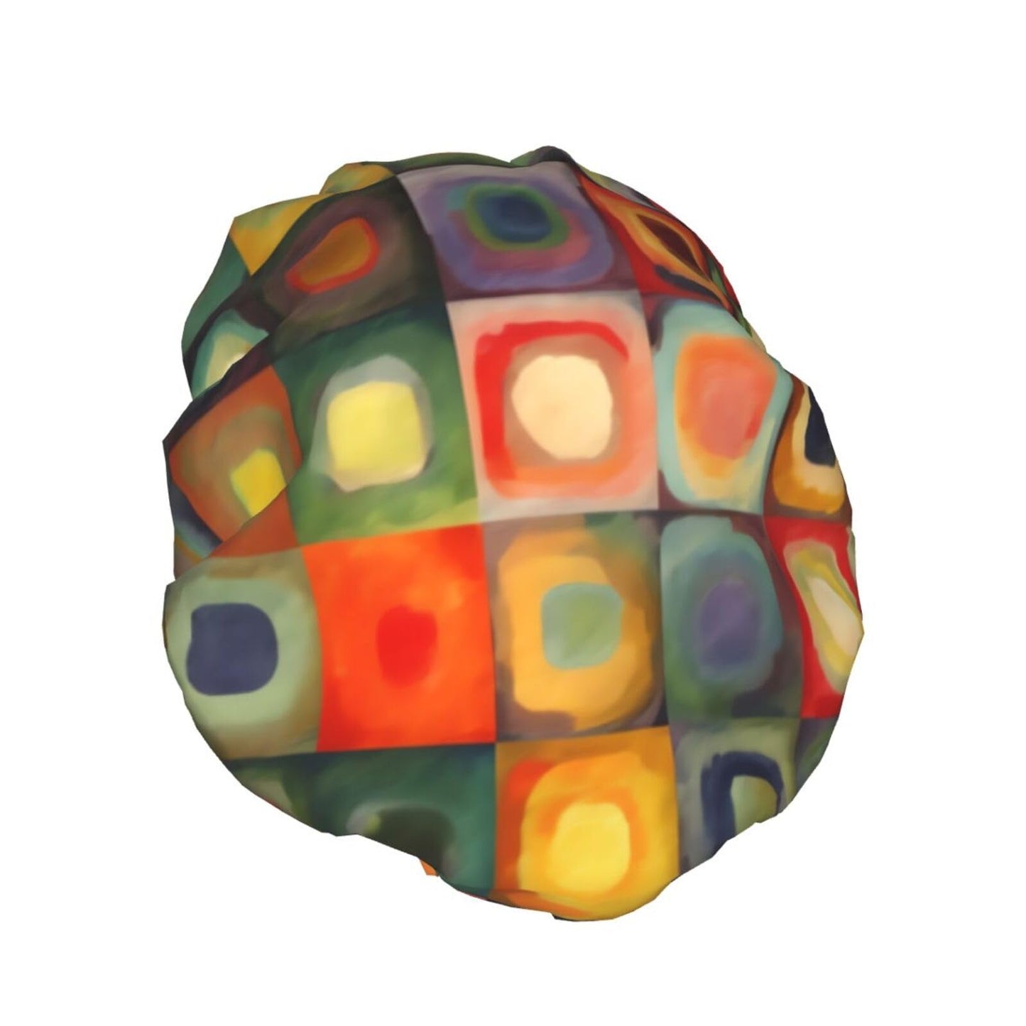 Abstract Art Squares Shower Cap for Women Men Large Reusable Shower Bonnet Double-Layer Waterproof Bath Caps Elastic Band Hair Hat for All Hairstyles Beauty and Personal Care BWLHJKE