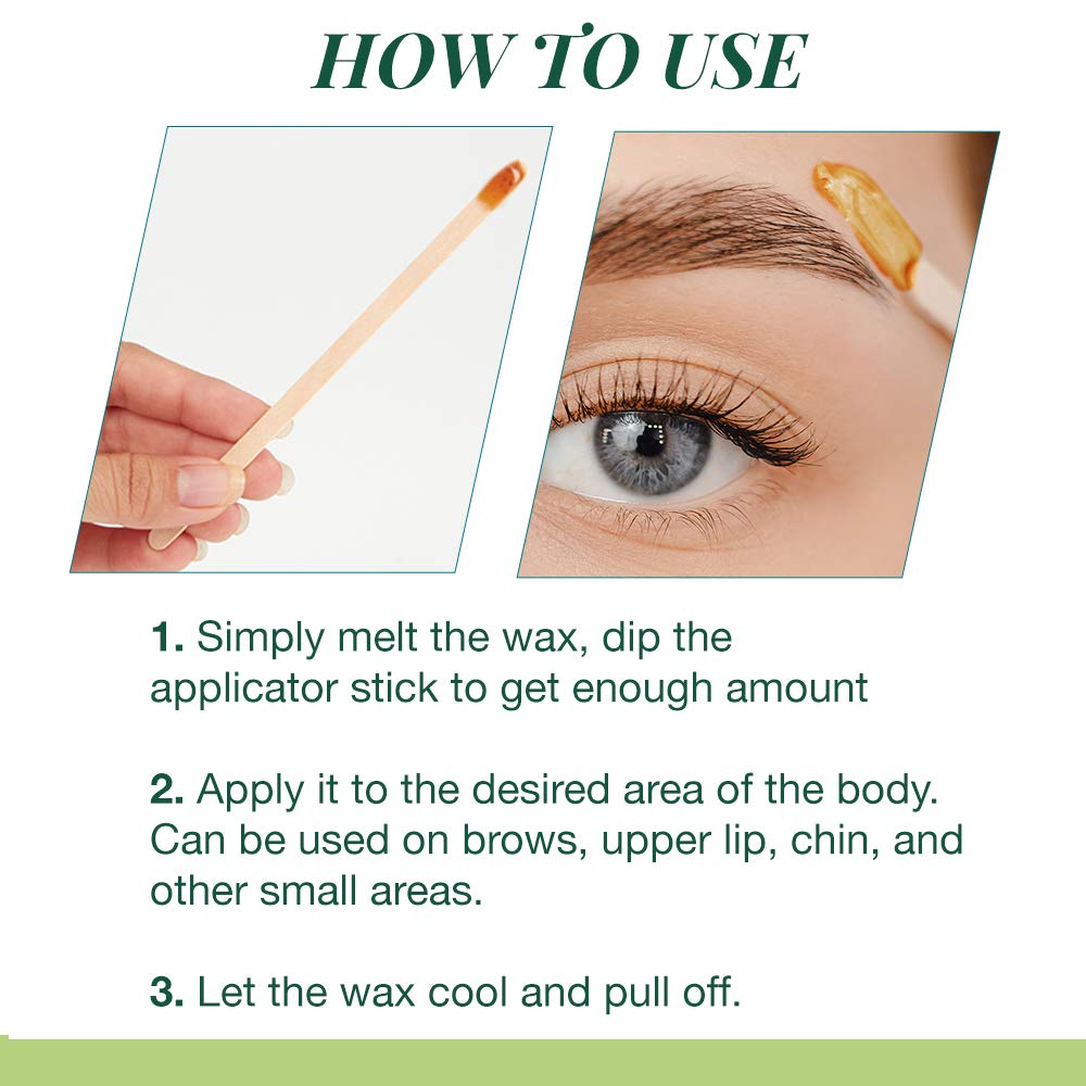 Clean + Easy Petite Wooden Applicator Waxing Sticks - Small Wax Sticks for Hair Removal Waxing, 100 Count Beauty and Personal Care Clean + Easy