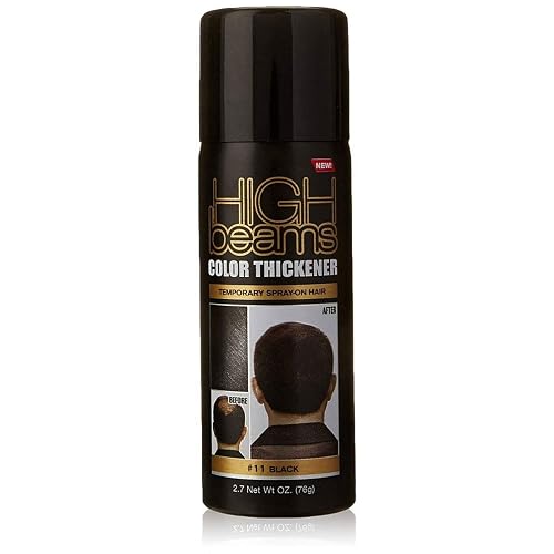 High Beams Color Thickener Spray for Men, Black, 2.7 Oz. Beauty & Personal Care High Beams