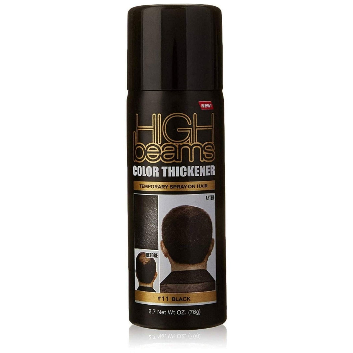 High Beams Color Thickener Spray for Men, Black, 2.7 Oz. Beauty & Personal Care High Beams