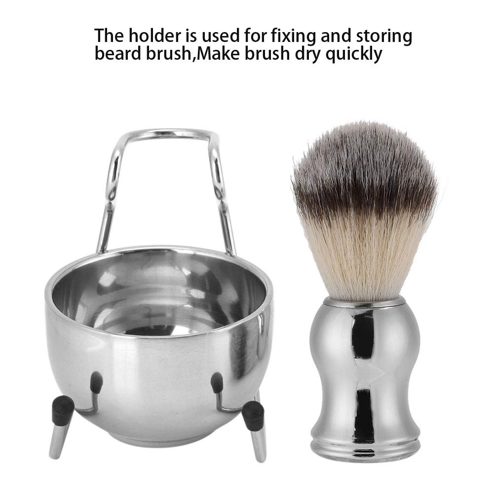 3 in 1 Shaving Brush Kit , Stainless Steel Brush , Handle Badger Hair Shaving Brush , Shaving soaps Bowl and Shaving Brush Holder Super Shaving Set Beauty and Personal Care Pilipane