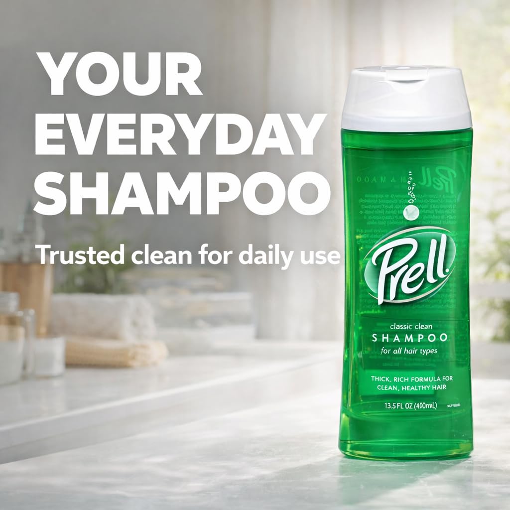 Prell Original Green Shampoo - Classic Clean Deep Cleansing Shampoo for Men & Women | 13.5 oz Beauty & Personal Care Prell