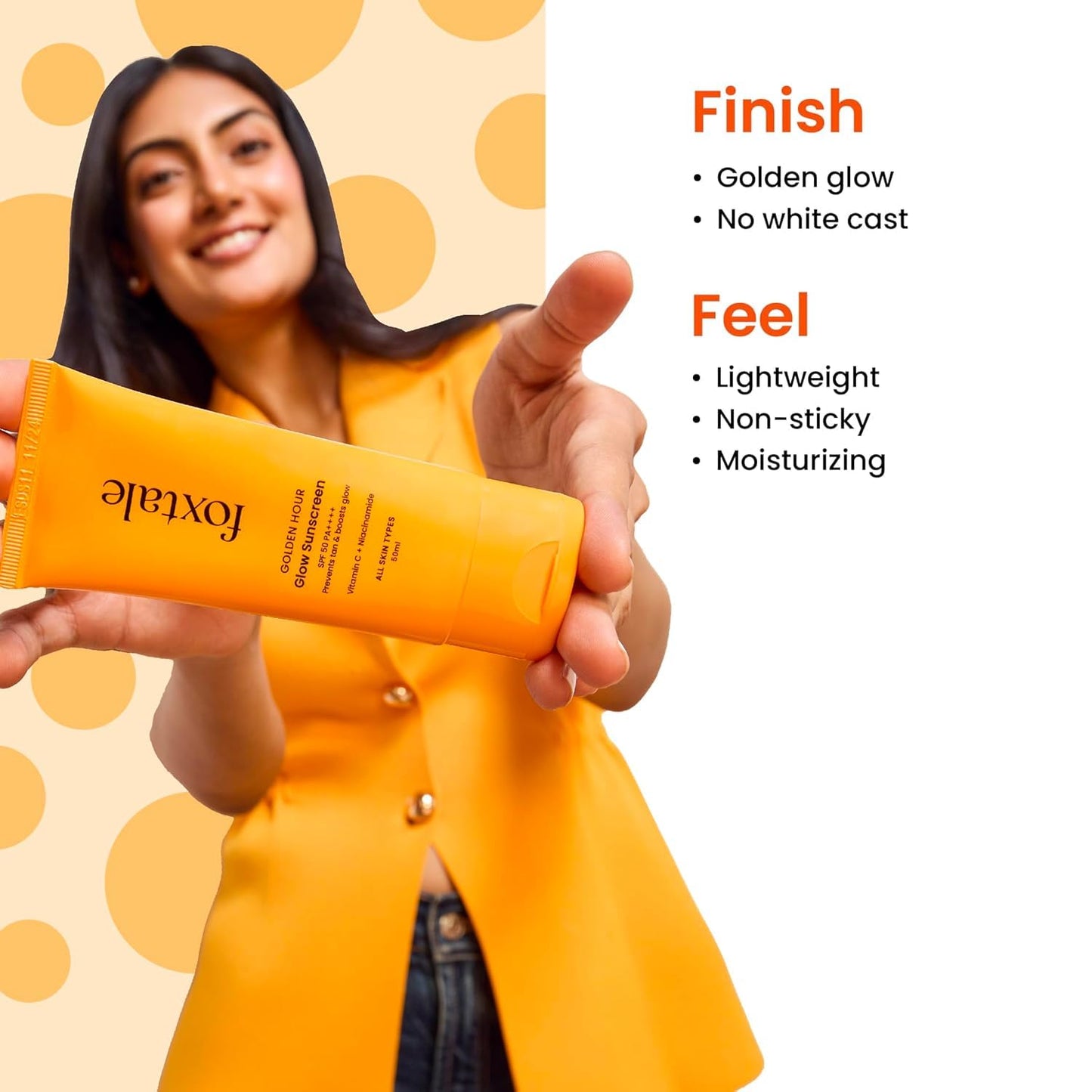 FoxTale Spf 50 Vitamin C Glow Sunscreen With Pa++++ & Niacinamide (2) Beauty & Personal Care FoxTale