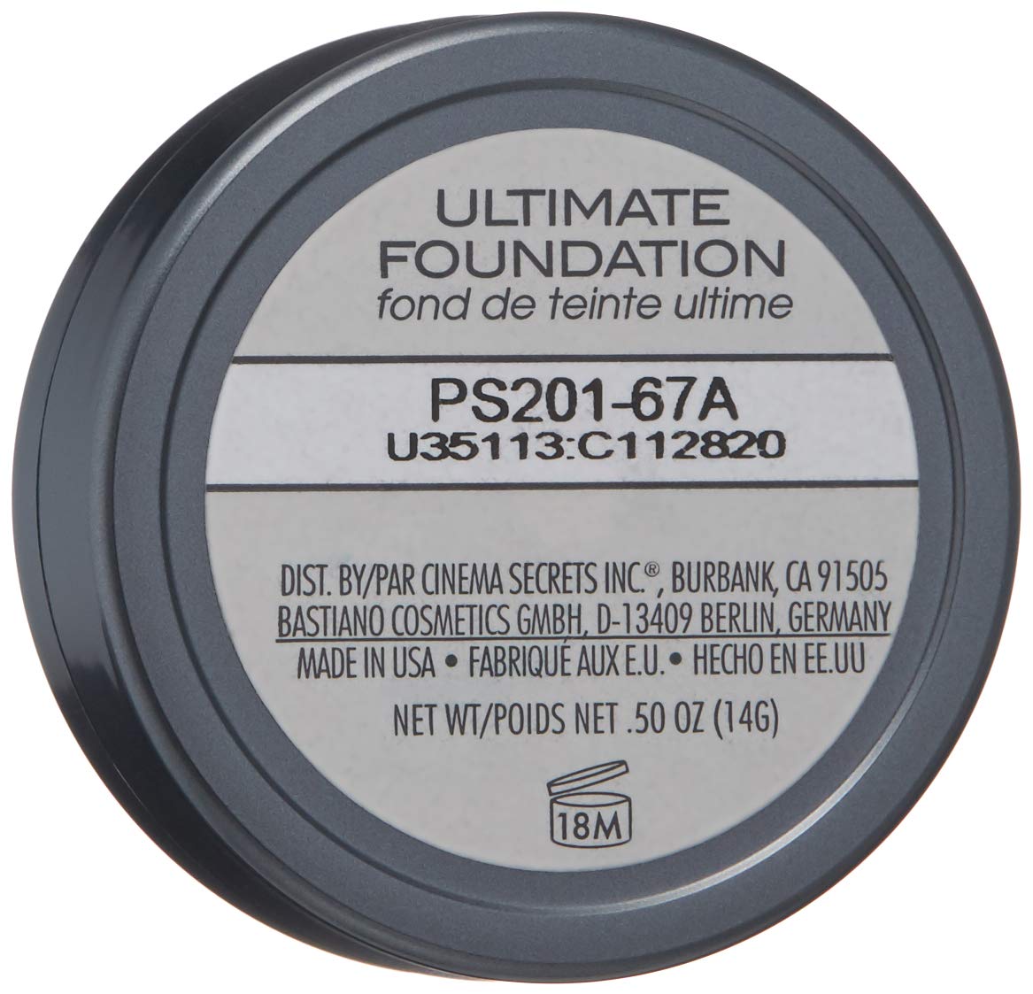 Cinema Secrets Ultimate Foundation Single, Med-Deep Olive Undertones,200 Series, 201-67A - Pro Cream Foundation, Buildable Coverage, Long-Wear Matte Beauty & Personal Care CINEMA SECRETS
