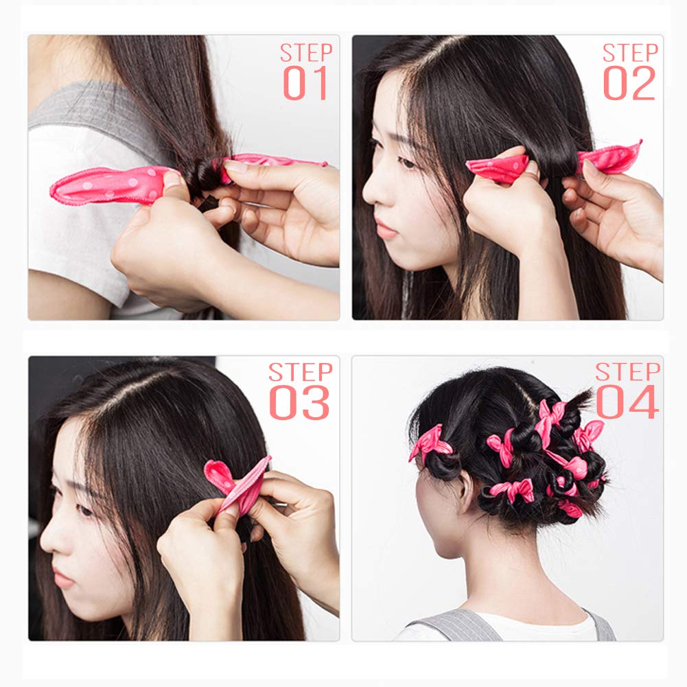 40 Soft Heatless Hair Curlers - Large Overnight Pillow Sponge Rollers for Curly Hairstyle Beauty & Personal Care Dababell