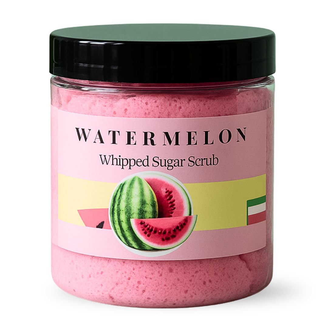 Nature Skin Shop Watermelon Whipped Sugar Scrub, 8oz Foaming Body Polish for Dry Skin & a Summer Glow Beauty & Personal Care Nature Skin Shop