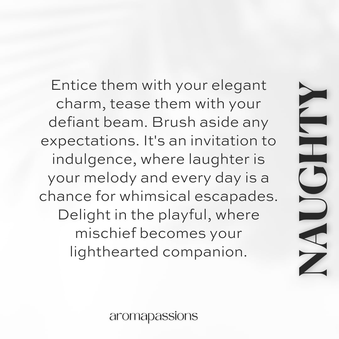 aromapassions NAUGHTY | Pheromone Perfume for Women | Extrait De Parfum | Long Lasting Dupe Clone Essential Oils Fragrance | Perfume De Mujer | (30 ml Beauty & Personal Care aromapassions