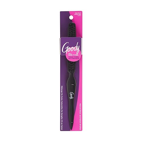 Goody Shine On Boar Edge Brush, Boar Bristle with Long Sectioning Tail, Smoothens Fly-Aways, Use as a Styling Brush, All Hair Types, Textures Beauty & Personal Care GOODY