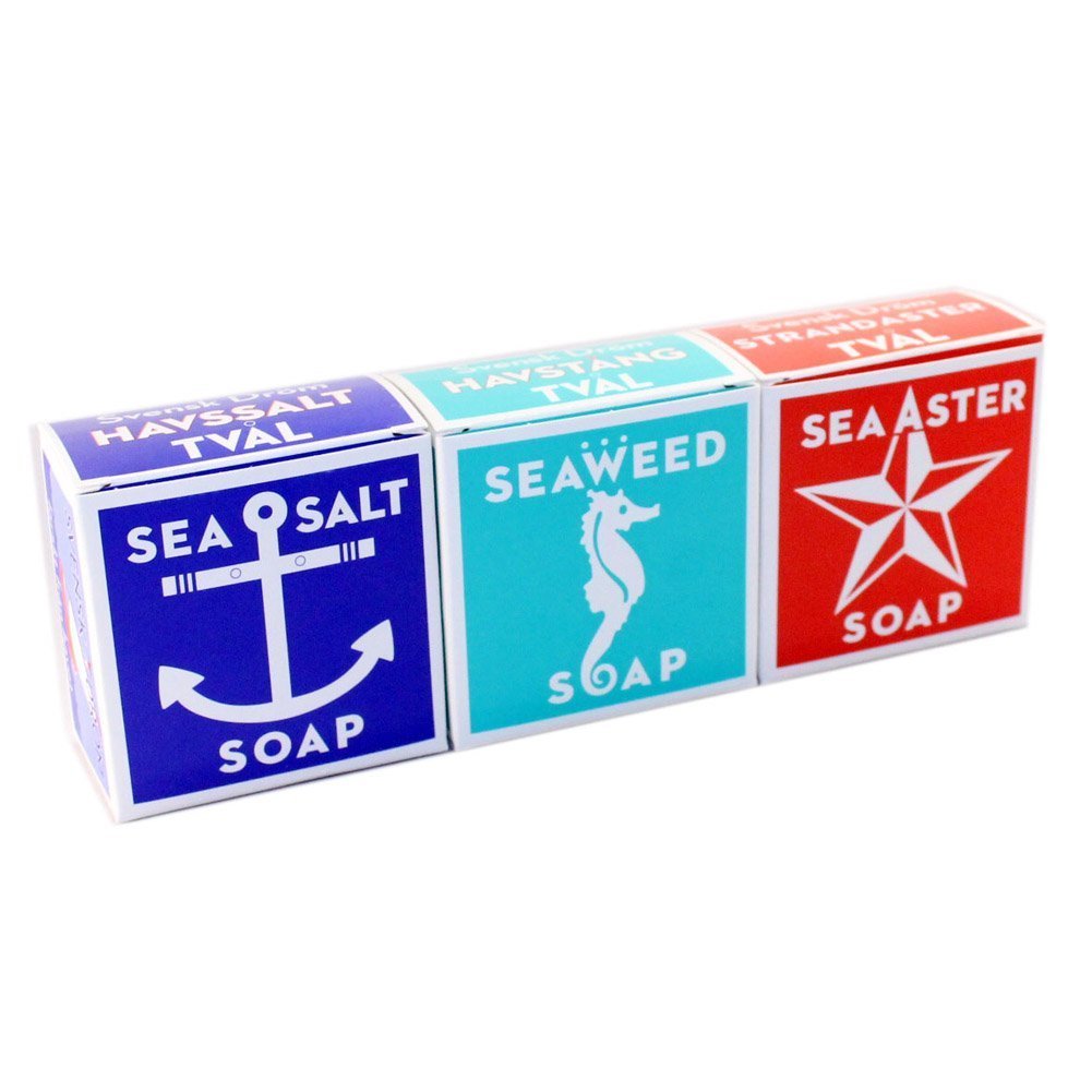 Swedish Dream 3 Pack Mix Set (Sea Salt + Seaweed + Sea Aster) Soap Bar 4 oz USA Beauty & Personal Care Swedish Dream