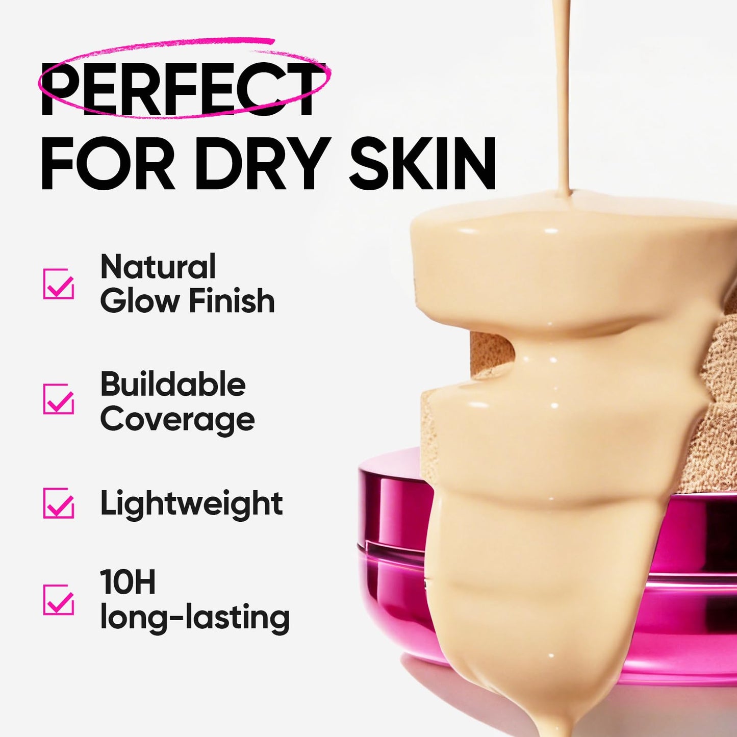 SKINTIFIC Cover Glow Perfect Cushion Foundation - Natural Radiant Finish, Medium-to-High Buildable Coverage, Hydrating Peptide Complex, Lightweight Beauty and Personal Care SKINTIFIC