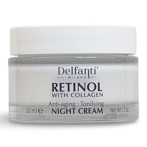 Delfanti-Milano • RETINOL with COLLAGEN • Anti-aging • Tonifying Night Cream • Face & Neck Moisturizer • Made in Italy • 1.7 oz Beauty & Personal Care Delfanti-Milano