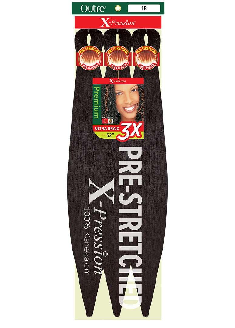 Outre X-Pression Braid - Pre Stretched Braid 52" 3X (2 Pack, LIGHT AUBURN 30)
