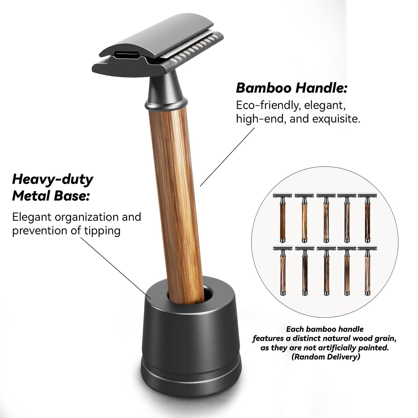 SOBIY Double Edge Safety Razor: Eco-Friendly Single Blade Razors for Men & Women, ???????????? ???????????? Metal Razor for Smooth Daily Shaving - ???? ???????????? Beauty and Personal Care SOBIY