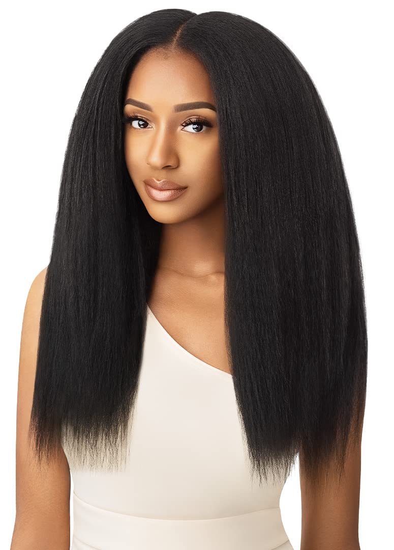 Outre Big Beautiful Hair Clip-In- 9PCS - Kinky Straight 18" (JET BLACK)